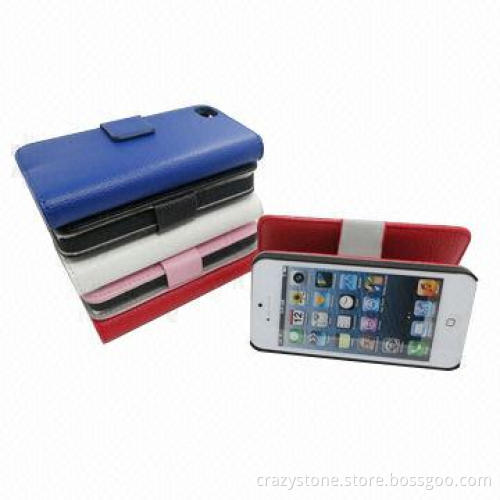 Premium pouch flip leather case for iPhone 5/5s